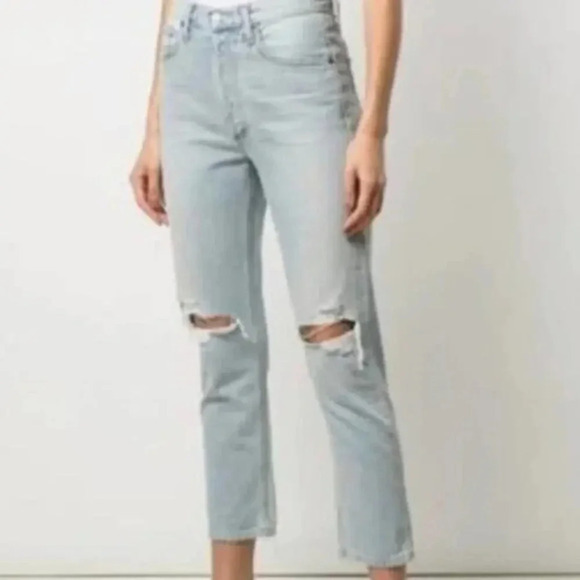 AGOLDE RILEY HIGH RISE STRAIGHT LEG JEANS #A056-1141 SIZE B1479 - Picture 1 of 5